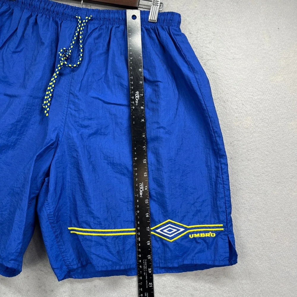 Umbro Shorts Mens XL Blue Soccer Athletic Nylon Made in USA Vintage Athleisure
